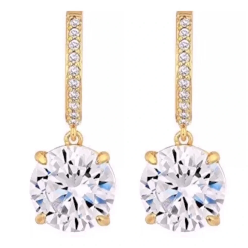 KATE SPADE DROP CRYSTAL DROP EARRINGS BOX DUST CLOTH